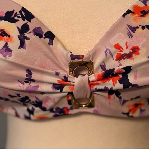 NWT Venus Bikini Purple Floral Top Underwire Padded Size 32DD/34D/36C - Picture 2 of 6